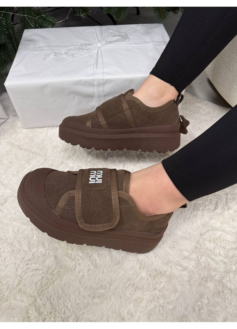 Кросівки зимові з натуральної замші ITTS коричневі зими (370046224)