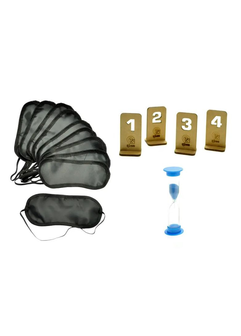 Настольная игра Мафия с песочными часами и повязками для глаз QB701-002 от 9 лет в ассортименте qbee Нас7012 (370650666)
