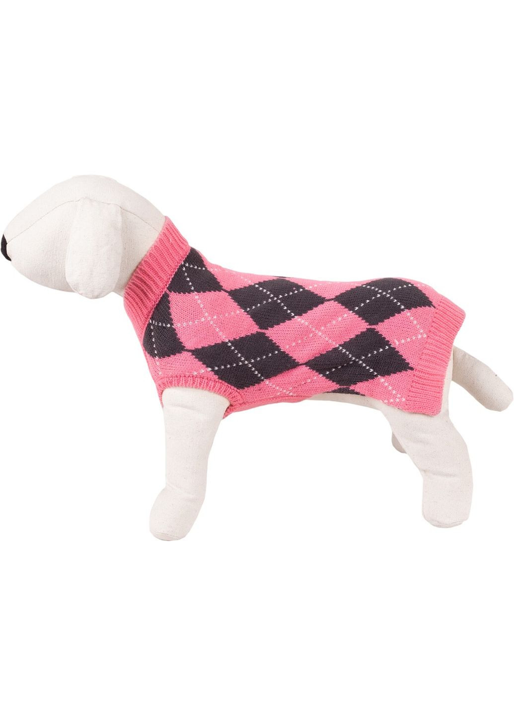 Свитер для собак, розовый/ромб, XL, 40см Happet (357074873)