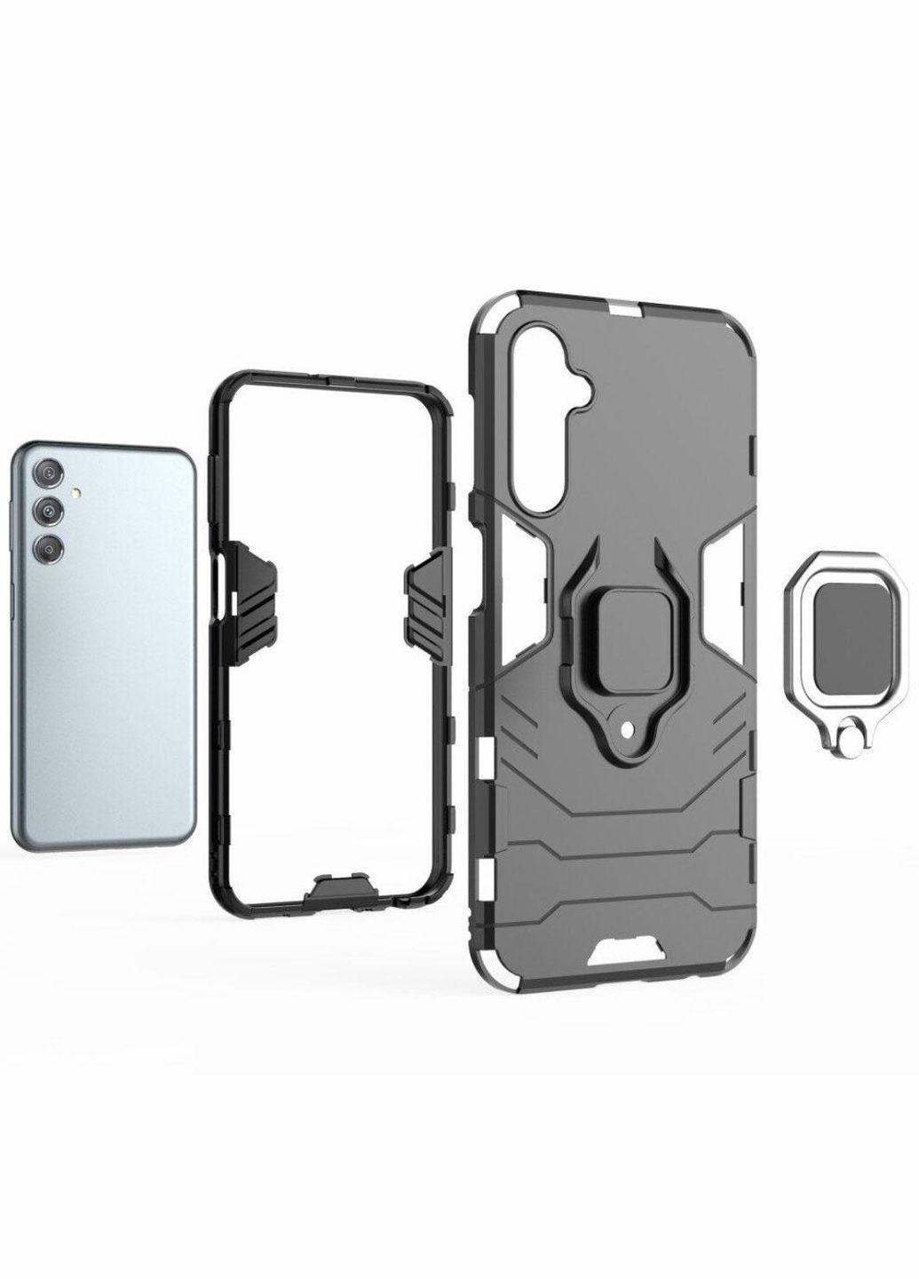 Чехол бампер Ring Armor для телефона Samsung Galaxy A05s (SM-A057) - Black Primolux (332994183)