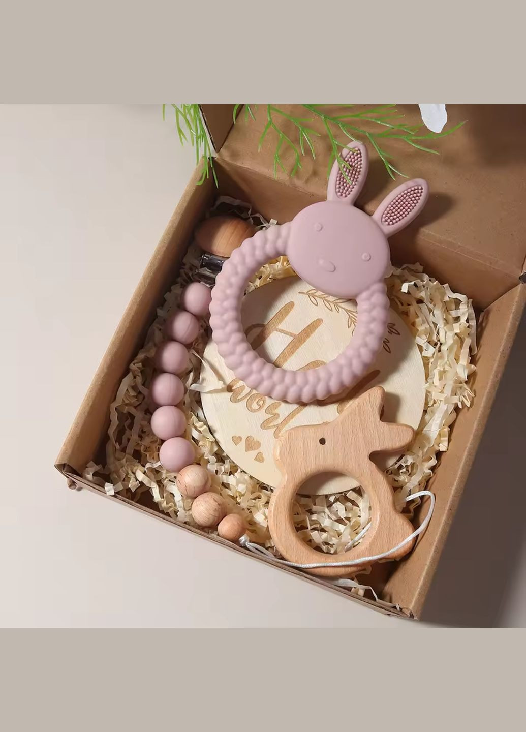 Подарунковий набір для новонароджених на виписку, хрестини, півроку, першу фотосесію 0+ місяців No Brand (347645592)