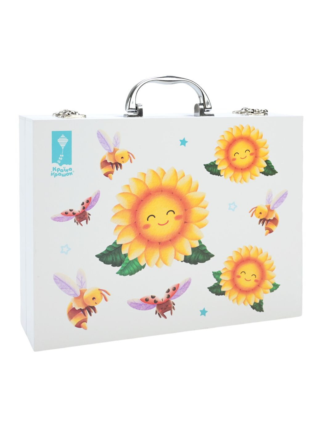 Творчий набір із 48 предметів: акварель, крейда, олівці, розмальовки в чемодані 30×24 см - No Brand PL-725-35 (371924267)