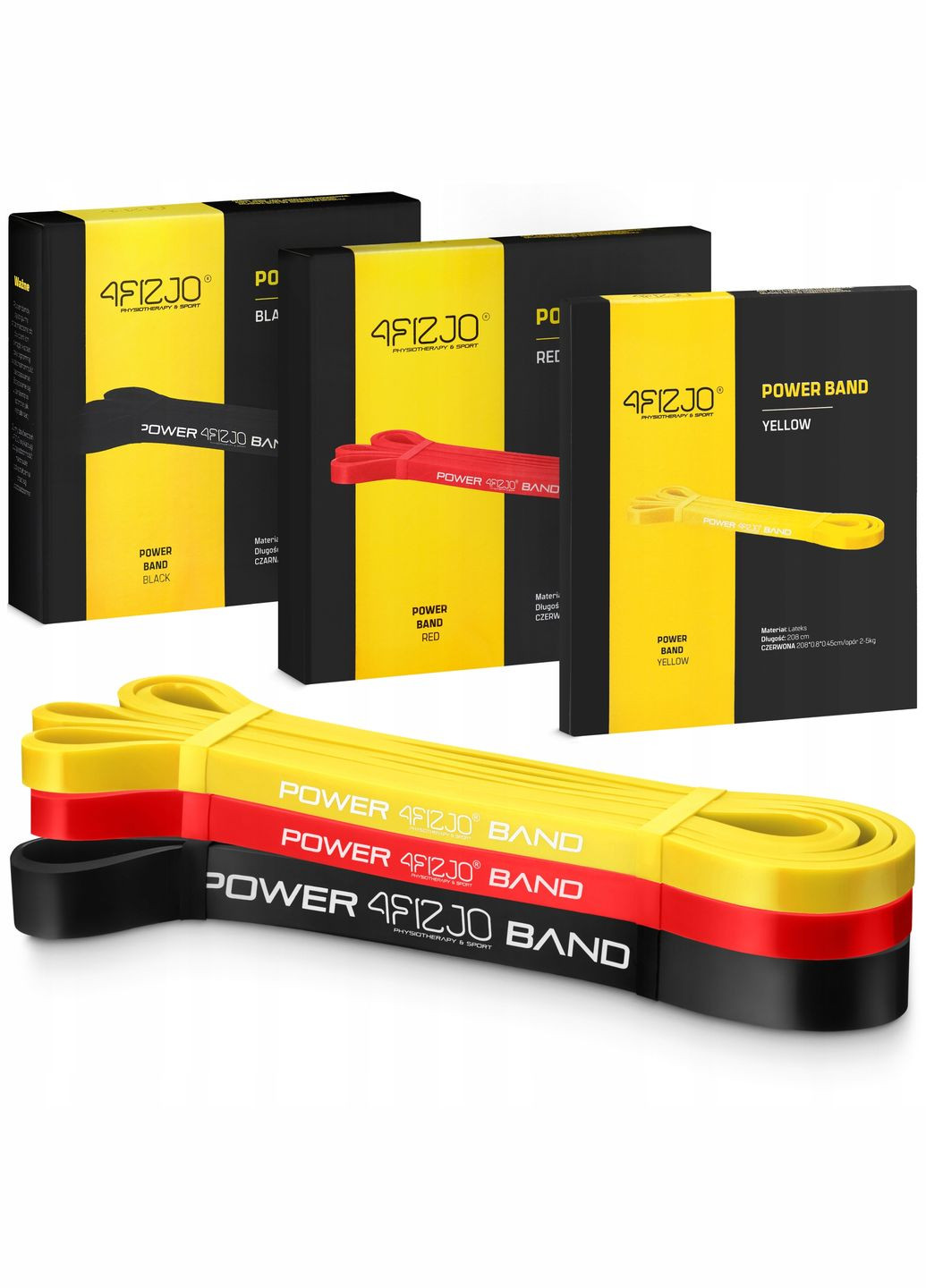 Эспандер-петля Power Band 2-17 кг резина для фитнеса и спорта, набор 3 шт Mix () 4FIZJO P-5907222931837 (342758126)