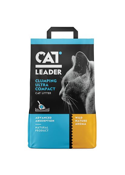 Наполнитель для кошачьего туалета Clumping Ultra Compact with Wild Nature Бентонитовый Cat Leader (288576698)