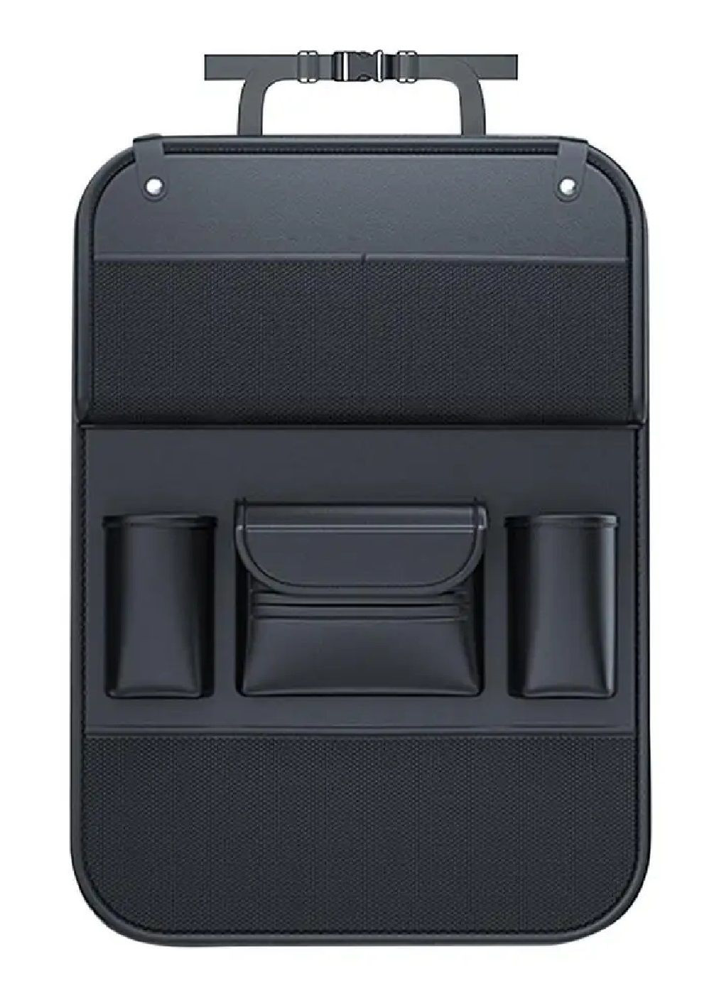 Органайзер с карманами столиком бортиками на спинку сиденья в салон машины автомобиля экокожа 61х44 см (477064-Prob) Черный Unbranded (294182737)