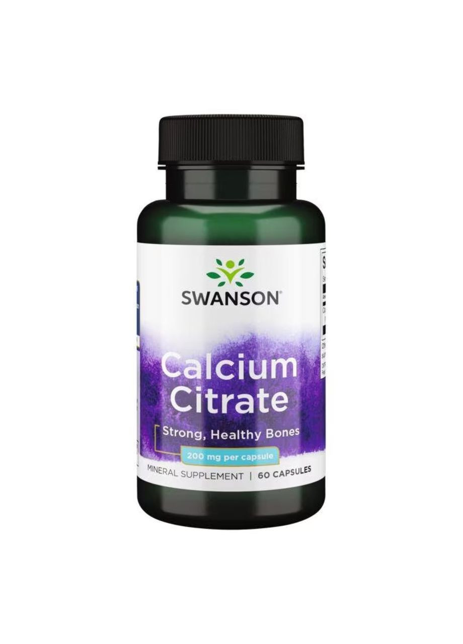 Calcium Citrate 200 mg - 60 Caps Swanson (369399501)