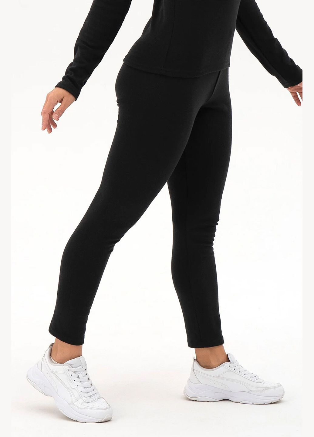 Жіноча теплі легінси Leggings 3 Чорні Teamv (317310463)