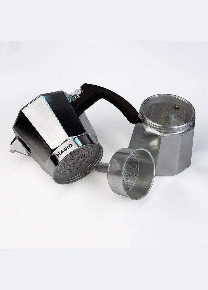 Кавоварки з нержавіючої сталі Magio MG-1002 300 мл, Практична кавоварка, Кавоварка ZB-991 для плити Unique (349822298)