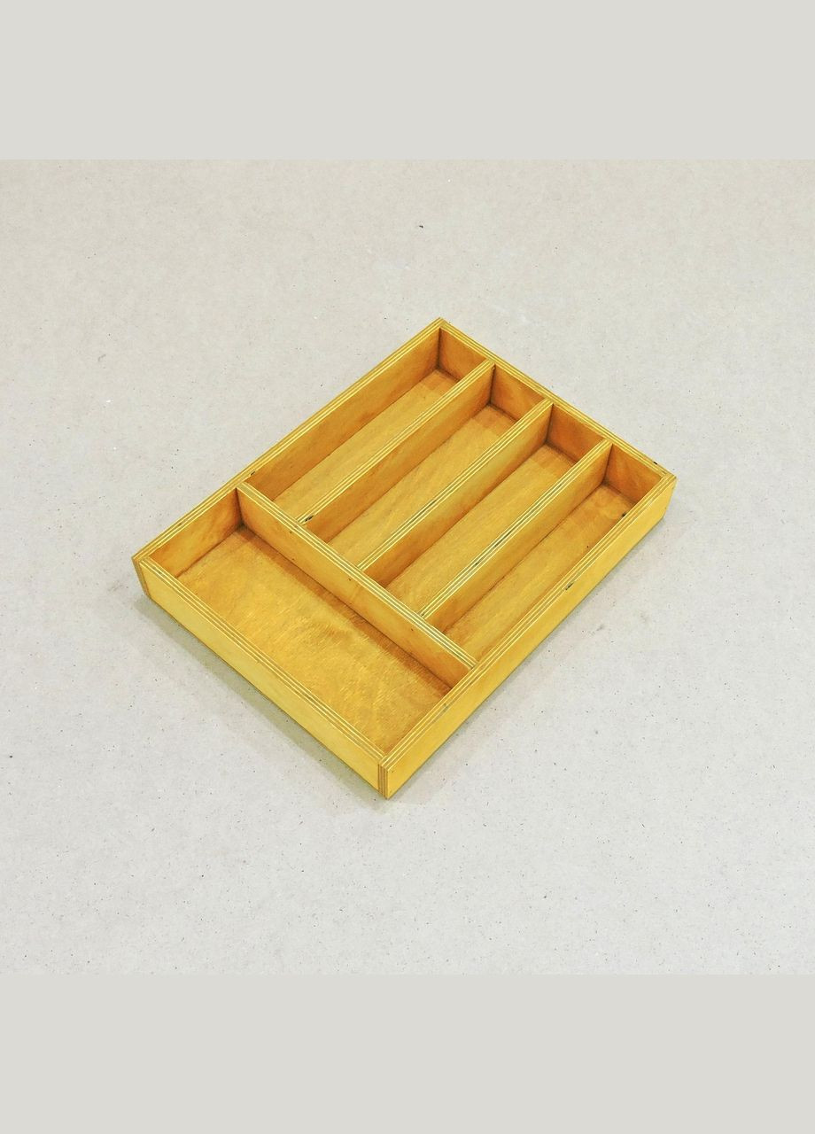 Лоток для столовых приборов из дерева Макароне карри (ЛСП-000103) No Brand (327846404)