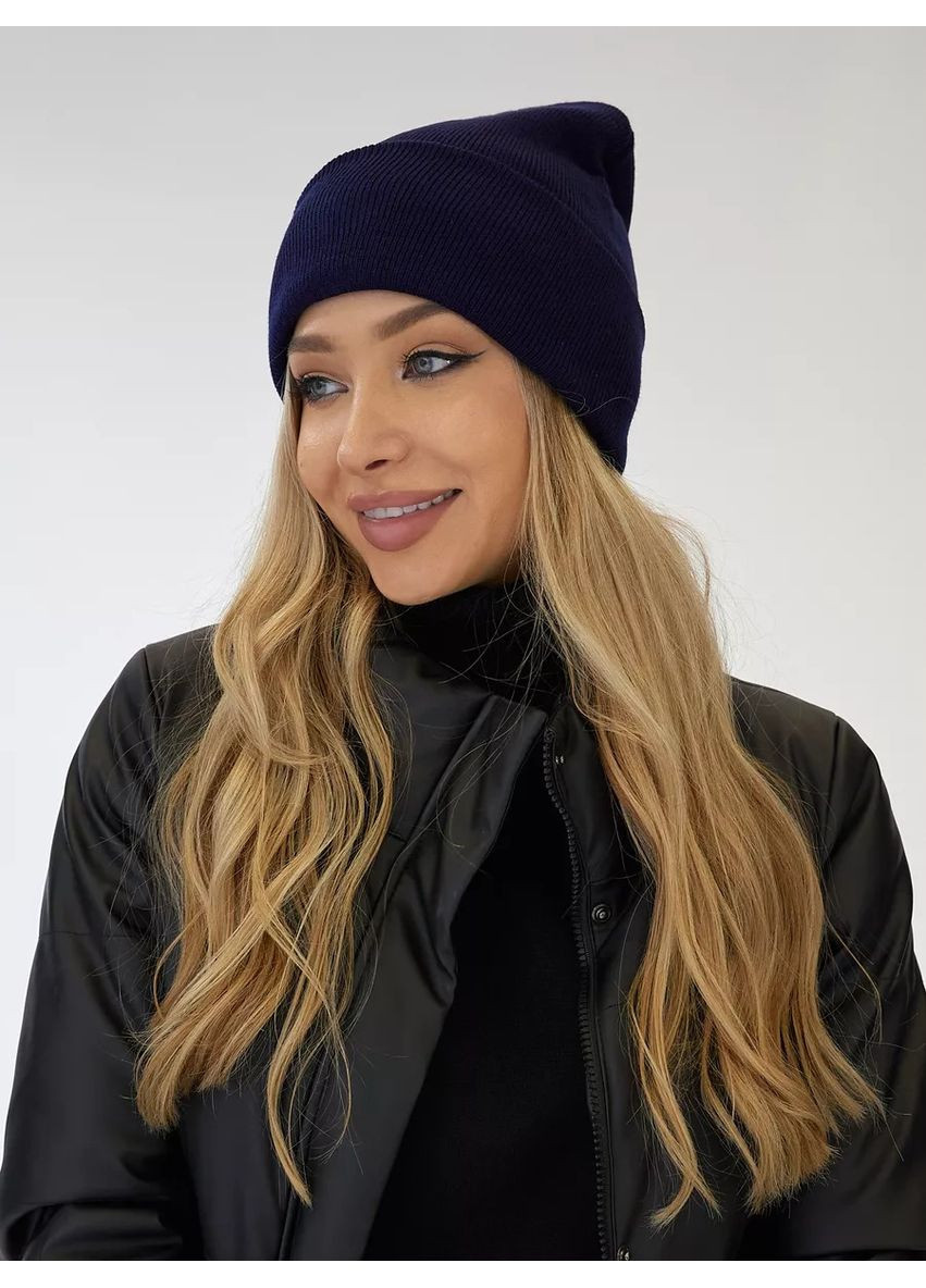 Молодежная двухслойная шапка бини Шорт No Brand Шапка біні шорт лопата (341083833)