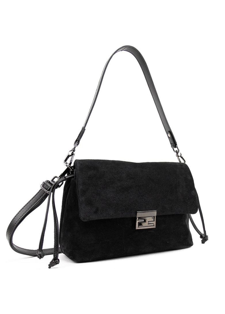 Женская сумка кроссбоди на плечо из натуральной замши и кожи повседневная с затяжками и клапаном RoyalBag CH-8585DB-Y (368156742)