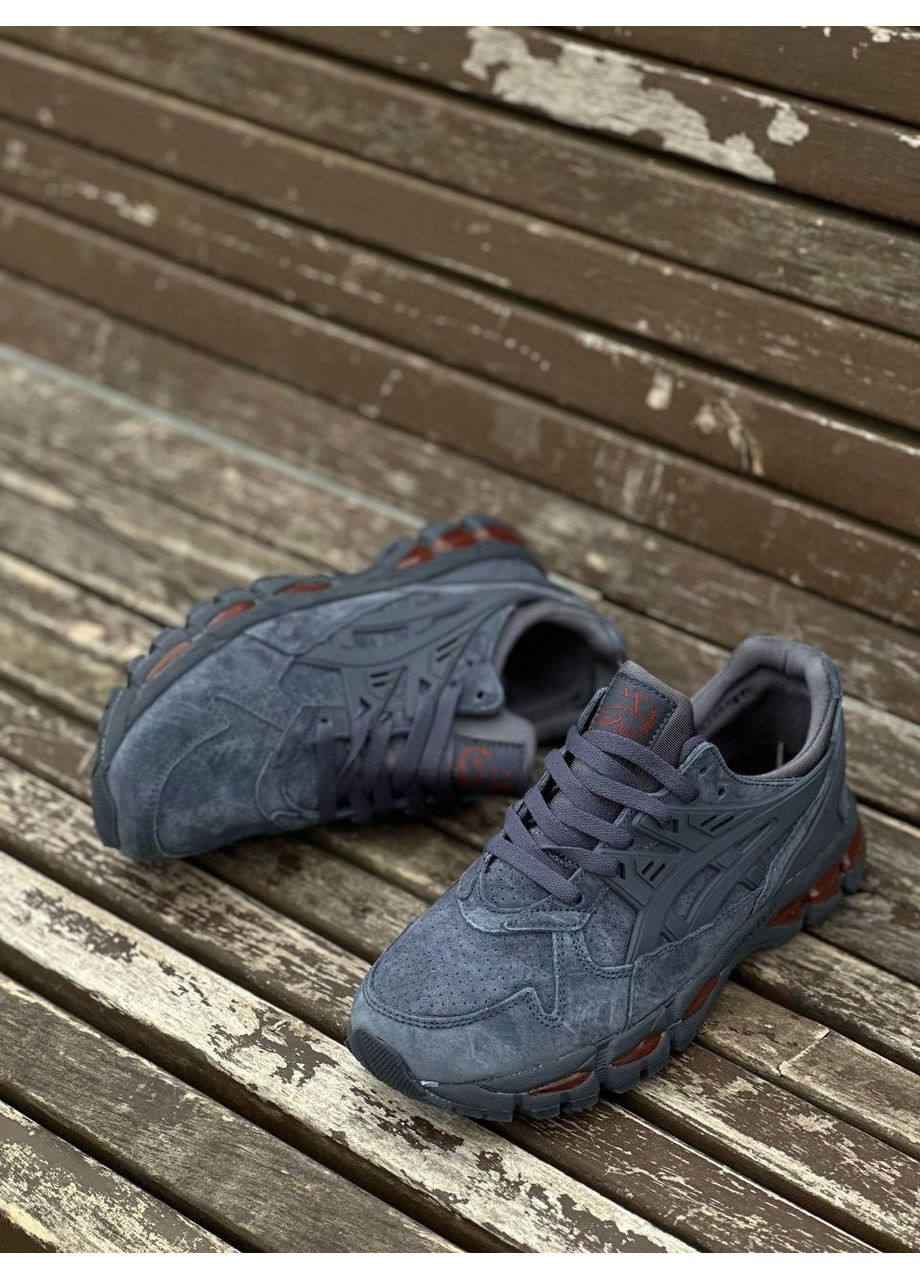 КРОСІВКИ ЖІНОЧІ ASICS GEL KAYANO TRAINER 21 NAVY SUEDE GREY RED АСІКС ГЕЛЬ КАЯНО No Brand сірі демісезони (367170945)
