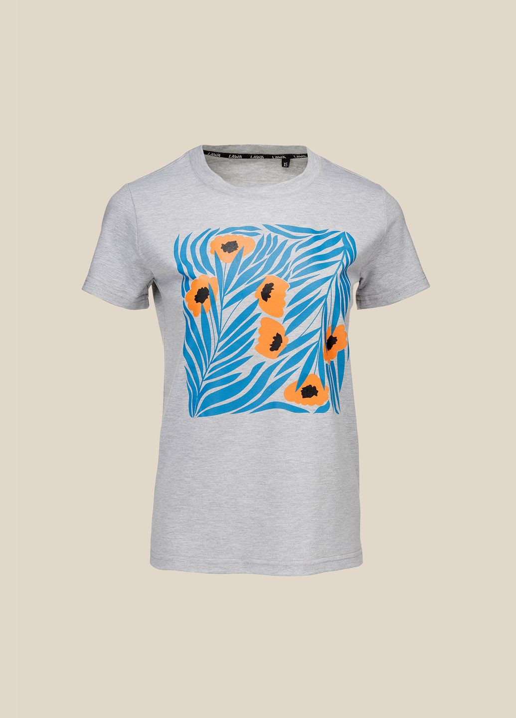 Футболка с принтом женская P-WB02369 Серый shop (2000990725714) LAWA - (301426610)