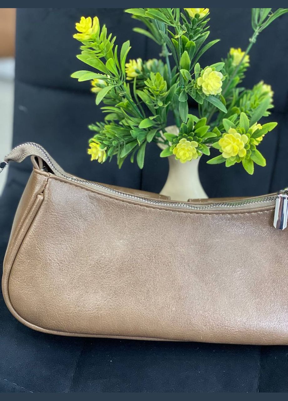 Жіноча брутальна сумка с карманами з еко-шкіри кавового кольору 32379 Fashion (338187851)