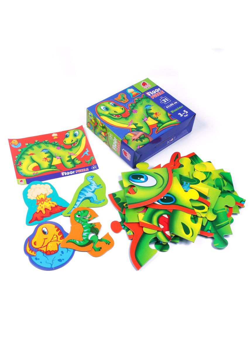Пазл підлоговий Roter Käfer. Динозаври. RK7010-01 - творчий набір для дітей Vladi toys (366544497)