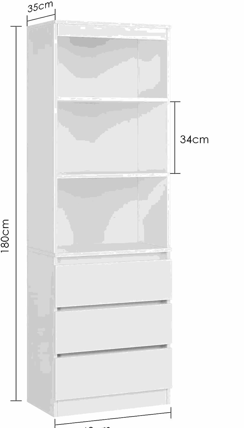 Шкаф с полками и шухлядами в белом цвете Markson MS213 (321967712)