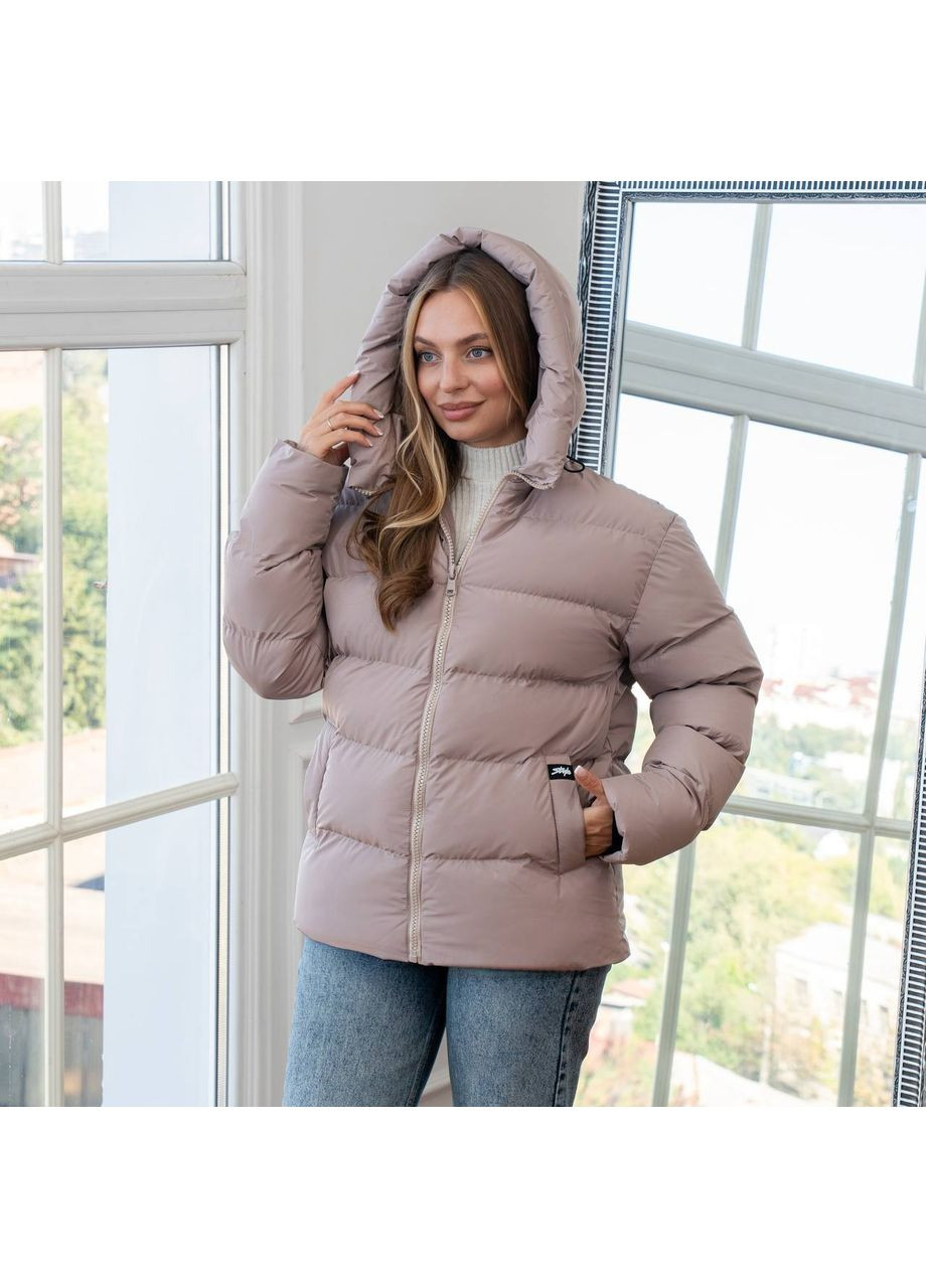 Бежева зимня жіноча куртка зимова SK