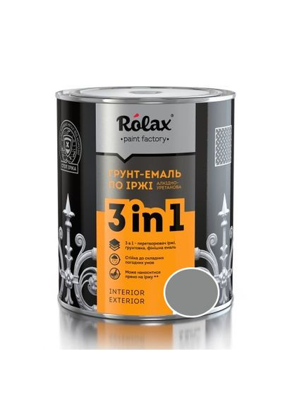 Грунт-эмаль 3в1 по ржавчине № 402 2 л Rolax (360882051)