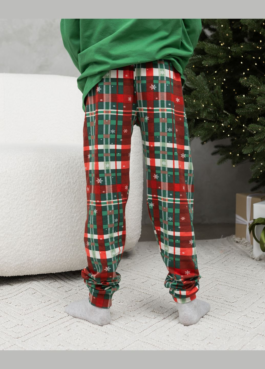 Зеленая детская пижама для мальчика со штанами Tom John