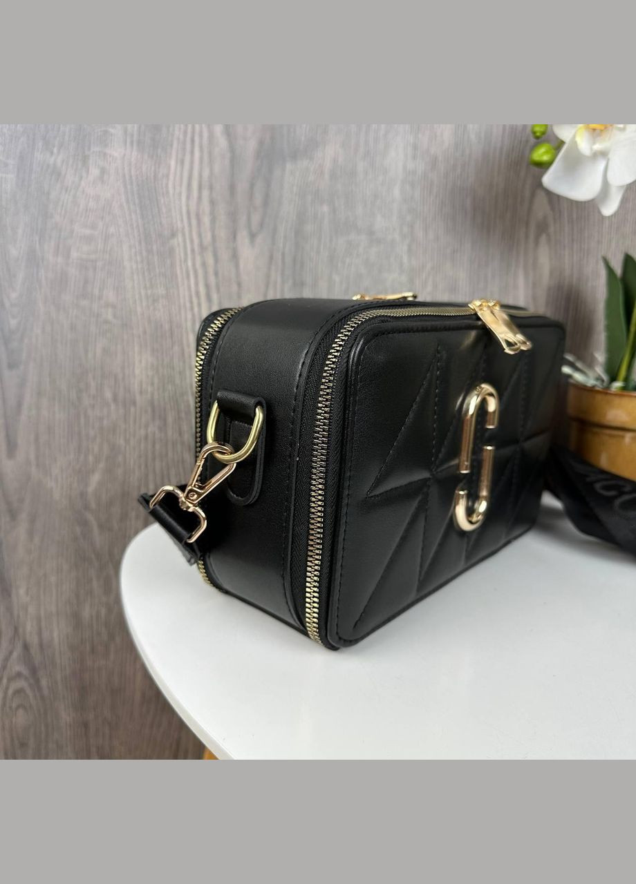 Женская стеганая сумочка клатч в стиле Mars Черный с золотом Jacobs (362475489)