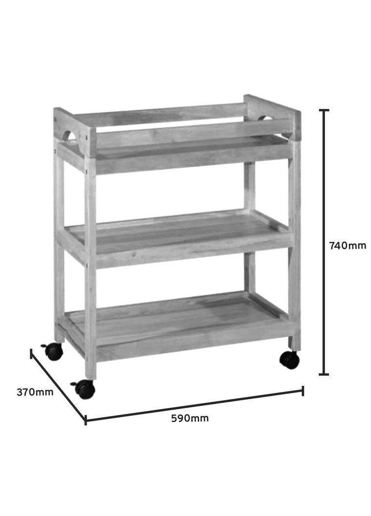 Етажерка з дерева для ванної на коліщатах Шапалі капучино (АБТ-009709) No Brand (328210148)