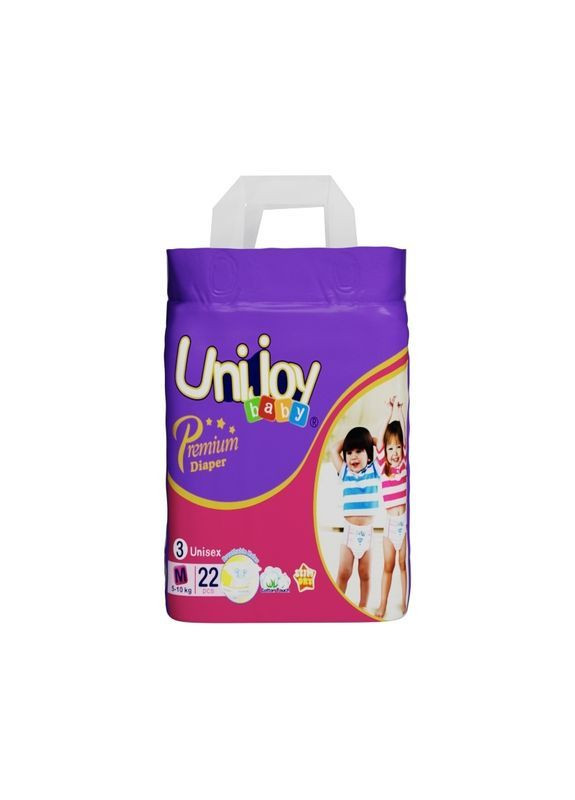 Ультратонкие подгузники Premium M (5 – 10 кг), 22шт Unijoy (362945990)