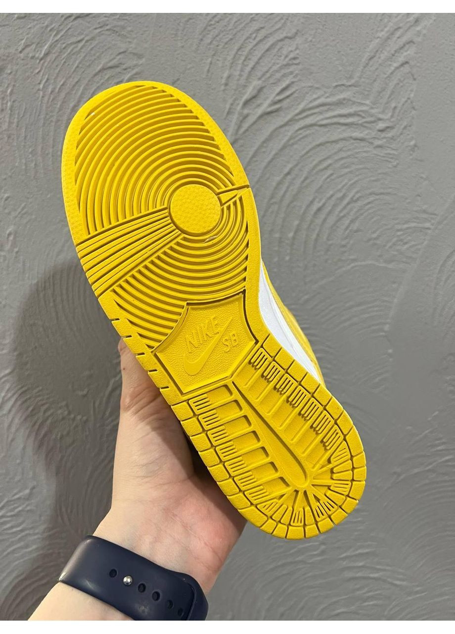 КРОСІВКИ ЖІНОЧІ NIKE SB DUNK LOW YELLOW WHITE НАЙК СБ ДАНК No Brand білі демісезони (367174919)