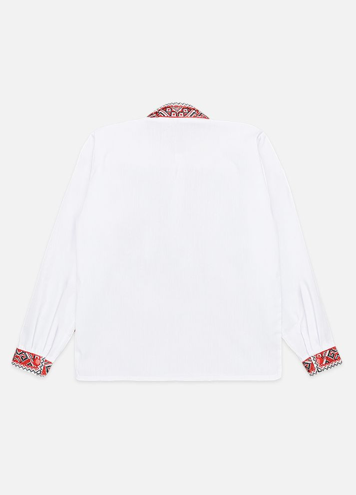 Біла вишиванка для хлопчика галичанин колір білий cb-00222540 поплін (347586003)