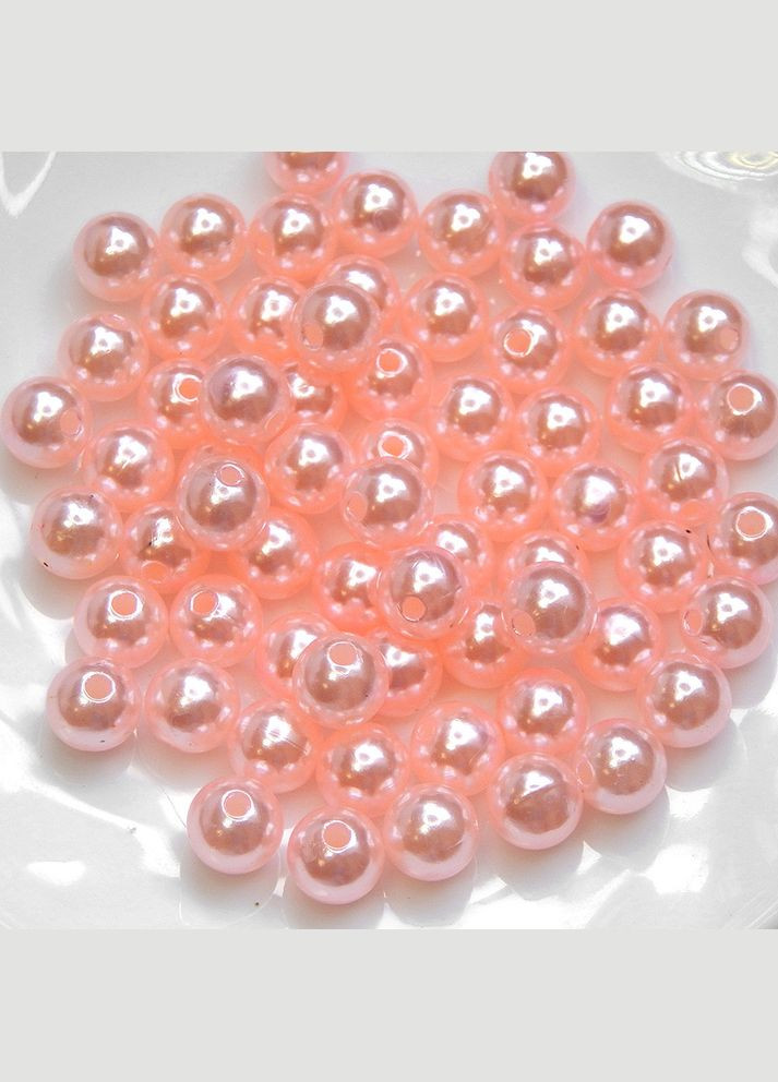 Бусины перламутровые, акриловые, 8 мм, персиковые, 50 шт No Brand (340486032)