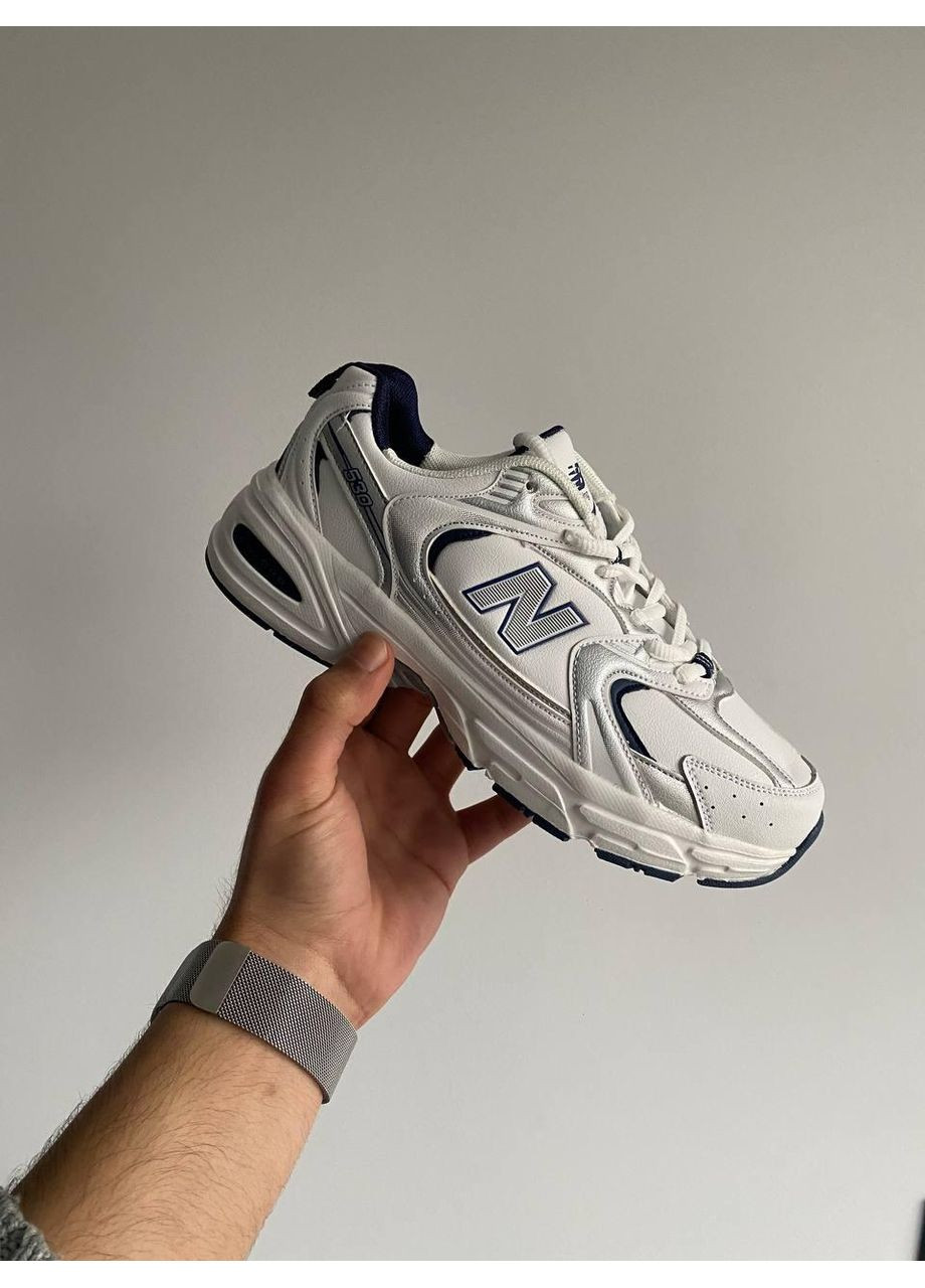 Білі Осінні кросівки чоловічі new balance 530 white silver нью беланс 530 No Brand