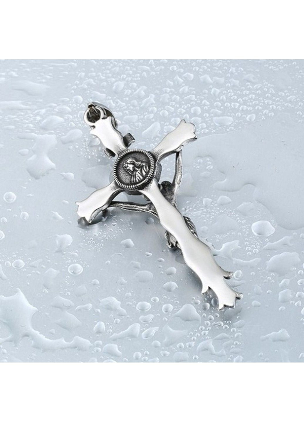 Крестик с распятием в готическом стиле из медицинской стали PSC-021 No Brand (299340057)