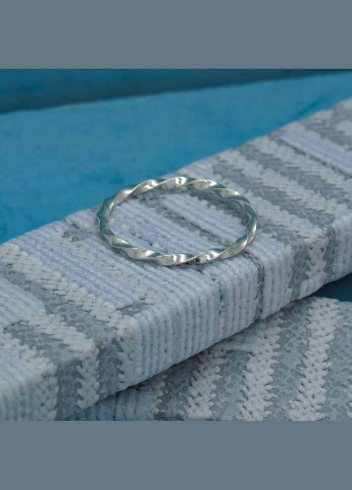 Срібна каблучка тонка "Витий обідок" 18 No Brand (350667137)