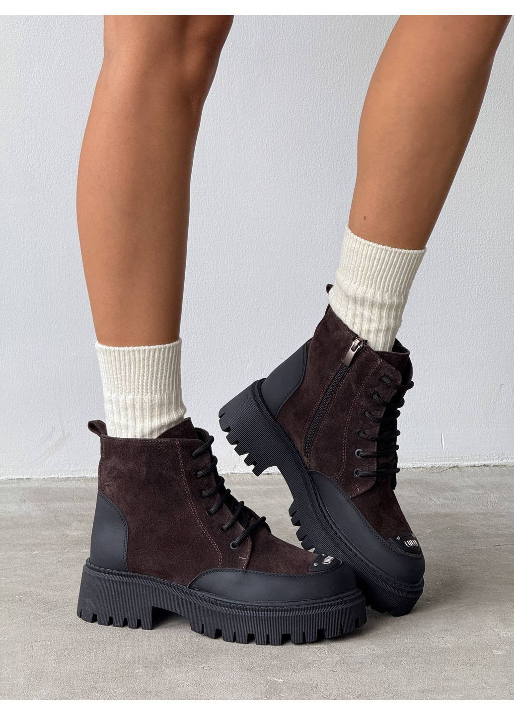Зимние зимние ботинки Helen из натуральной замши