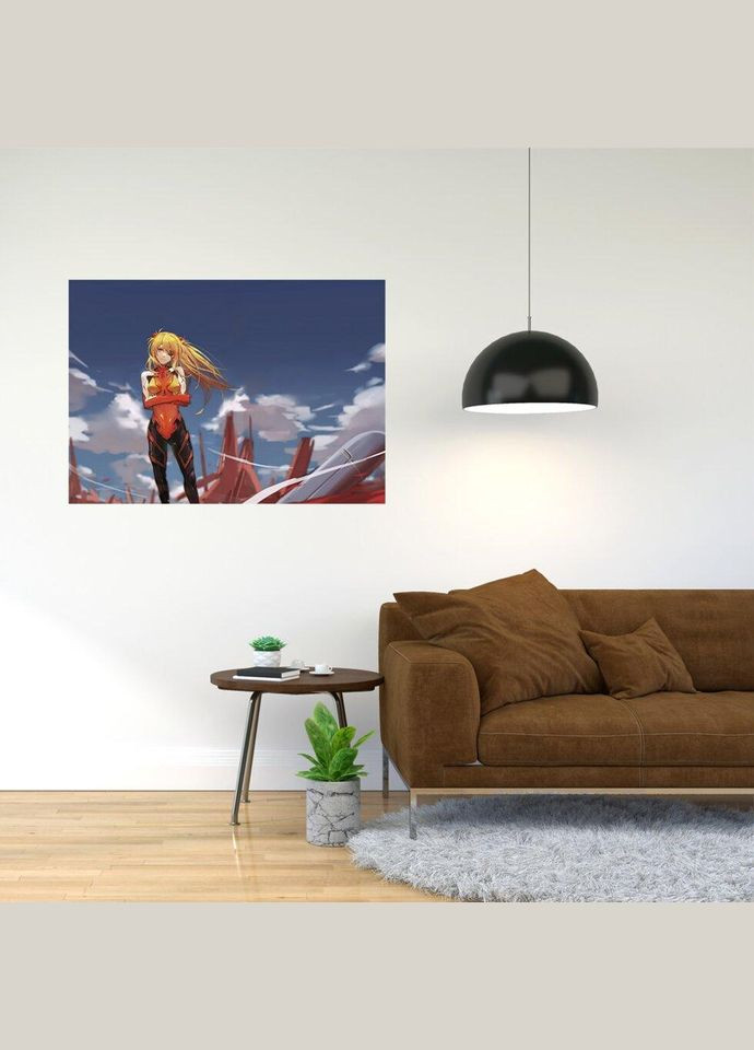 Плакат- з принтом "Neon Genesis Evangelion Shinseiki Evangerion - Євангеліон нового покоління (аніме)" А0 Кавун постер (316210435)