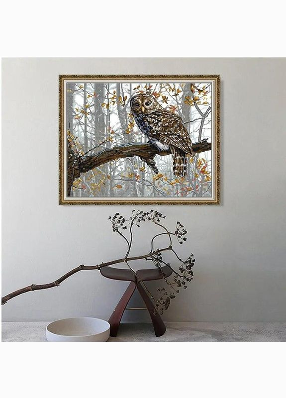 Набір для вишивання за нанесеною на канву схемою "Owl 14". AIDA 14CT printed 44*35 см Joy Sunday (313613657)