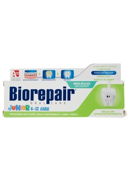 Дитяча зубна паста Джуніор від 6 до 12 років 75 ml (8017331054093) Biorepair Джуніор від 6 до 12 років 75 ml (401012137)