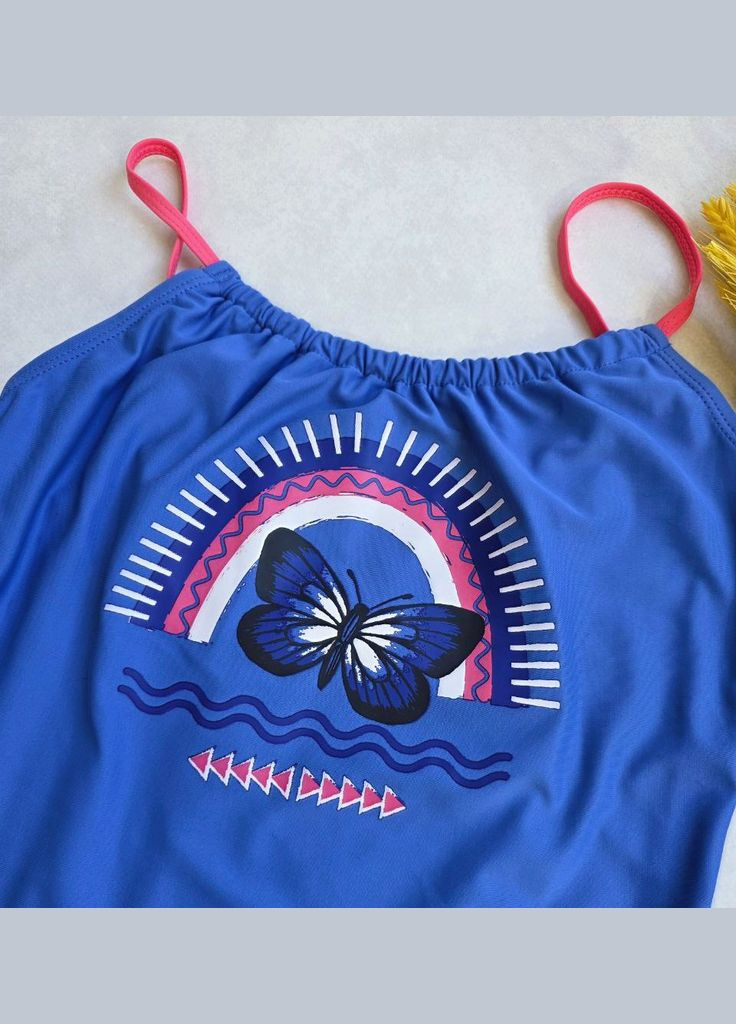 Блакитний літній купальник дитячий суцільний ! для дівчинки Pepperts Купальник