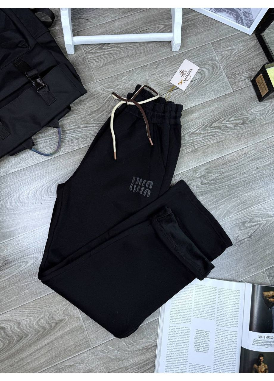 Брюки женские трикотаж на флисе. Большие размеры No Brand (363953598)