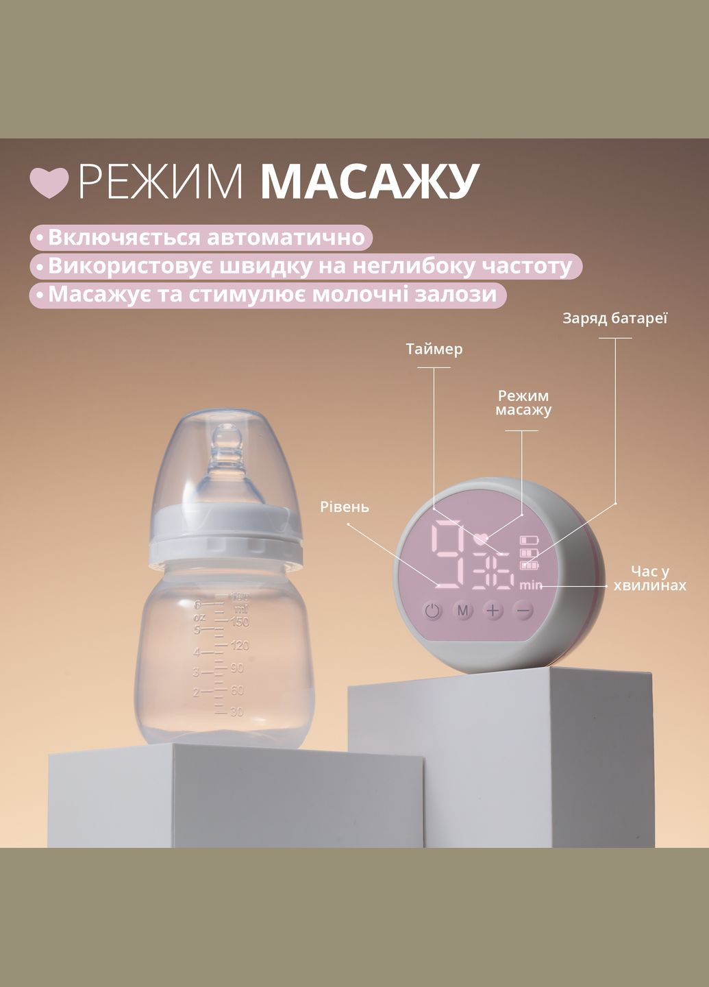 Молоковідсмоктувач електричний потужний ультратихий з ефектом масажу портативний білий Swan Baby S3 Pro Lacto (302802972)