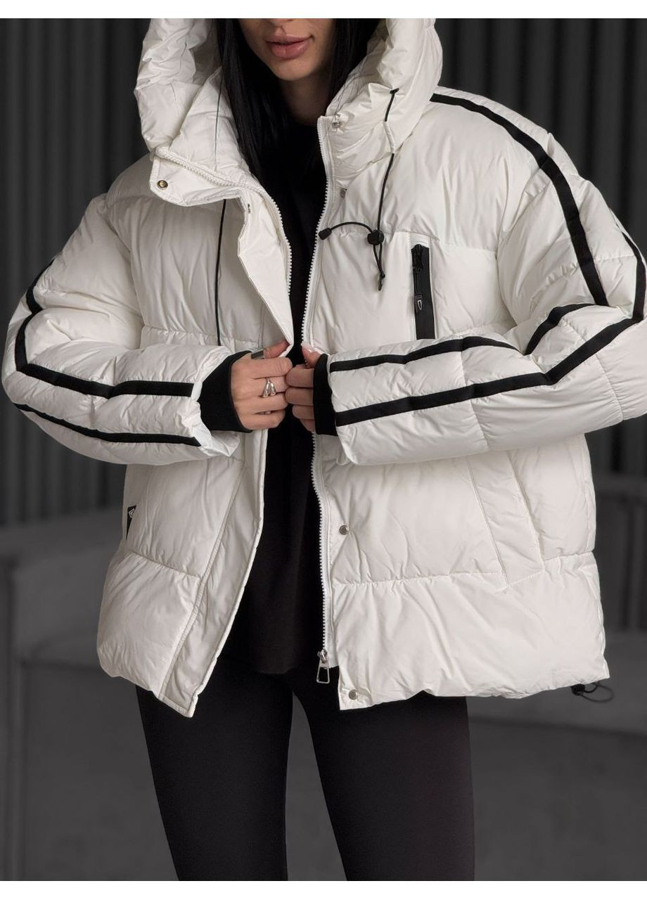 Біла зимня куртка зимова No Brand