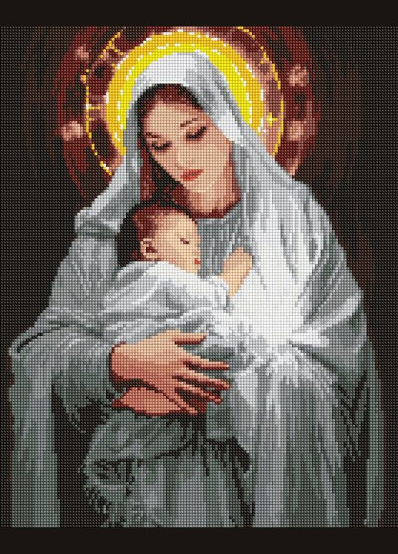 Алмазна мозаїка Ніжність матері з голограмними стразами (AB) ©art_selena_ua 40x50 AMO7972 Ідейка (293082640)