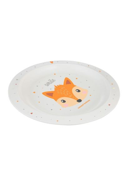 Тарелка детская CUTE ANIMALS пластиковая, голубая (4/411_blu2) Canpol Babies CUTE ANIMALS пластикова, блакитна (366066552)