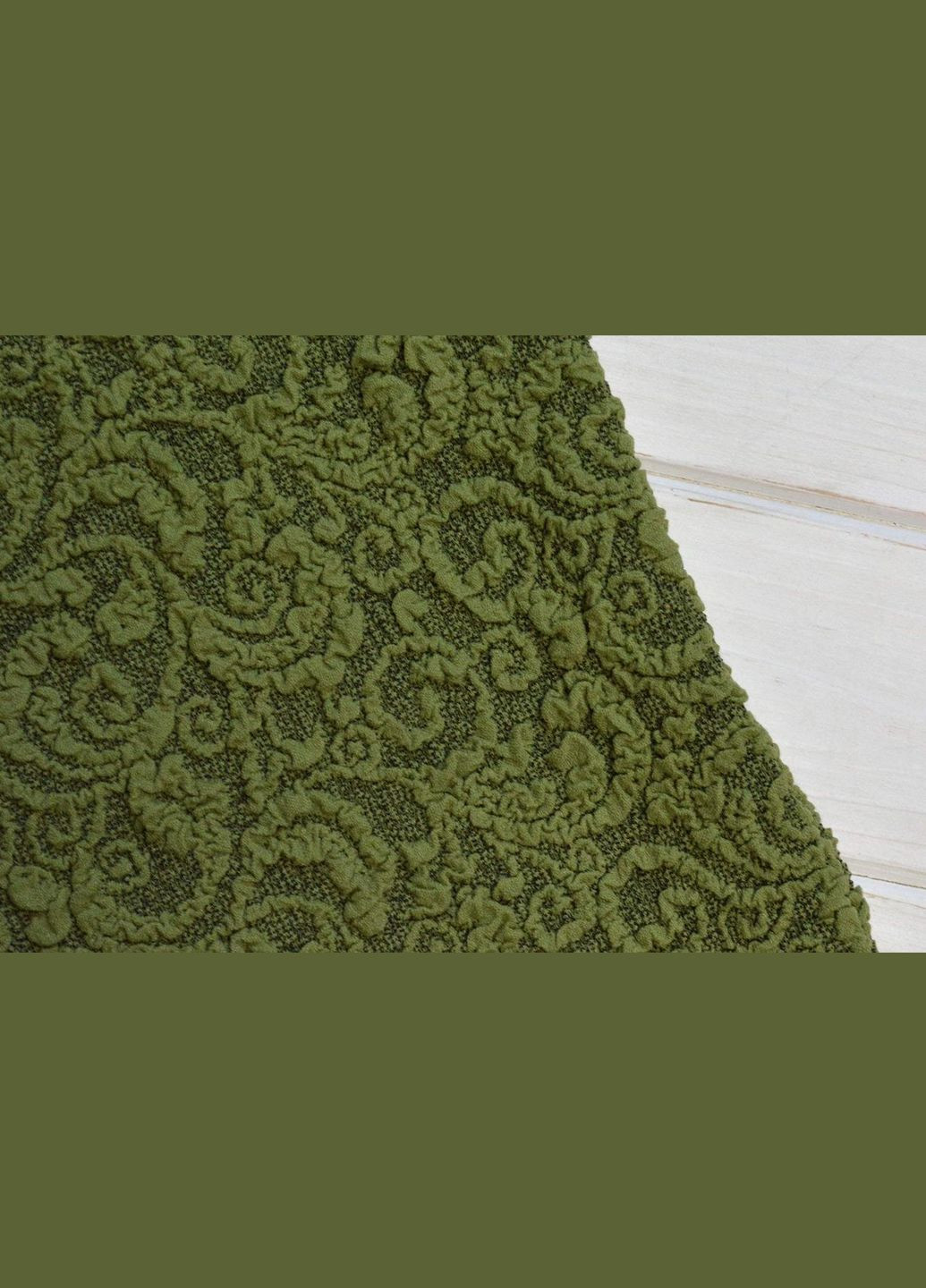 Жакардові чохли на стільці без спідниці Зелені Kayra (365730530)