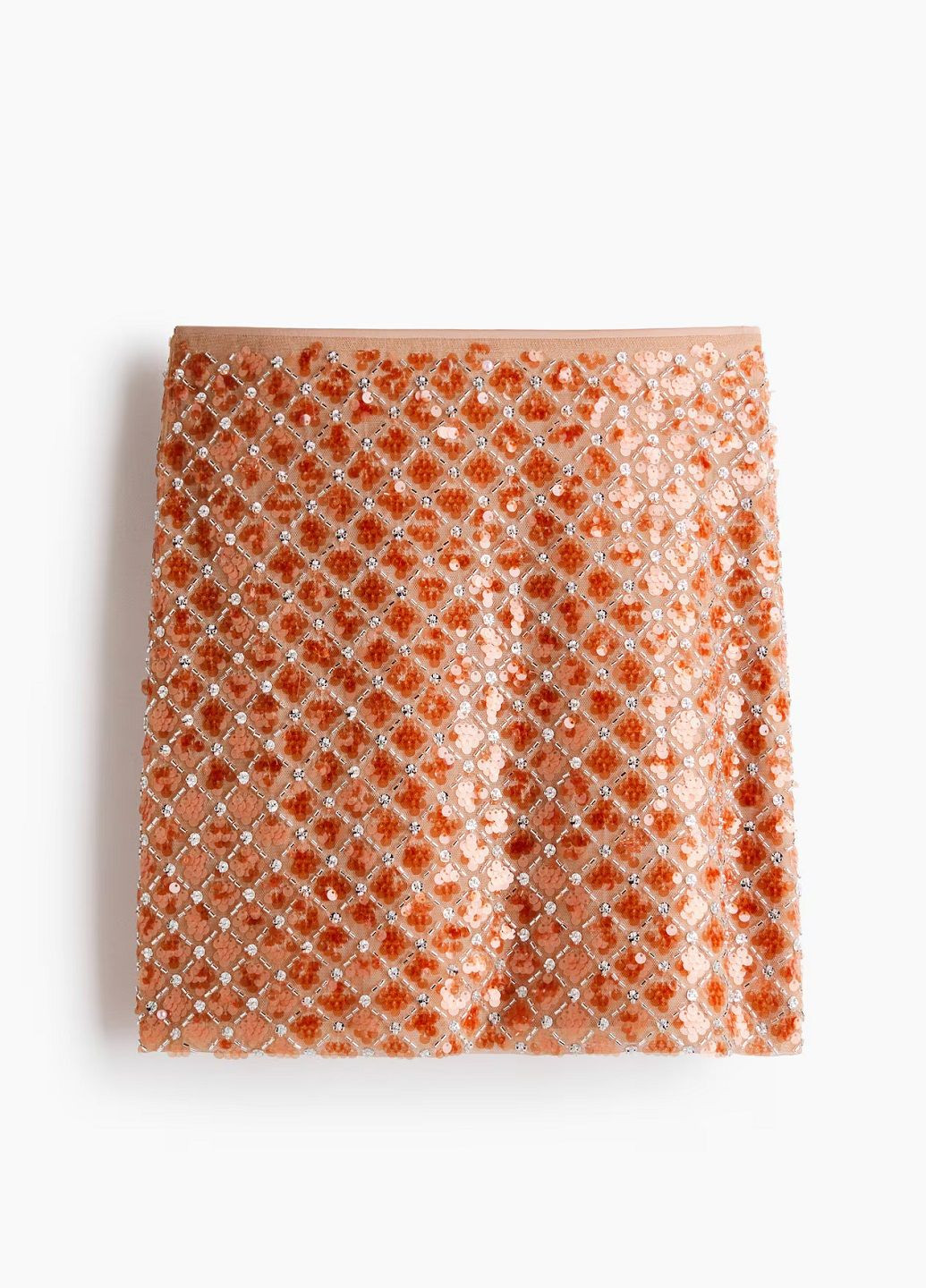 Персиковая однотонная юбка H&M