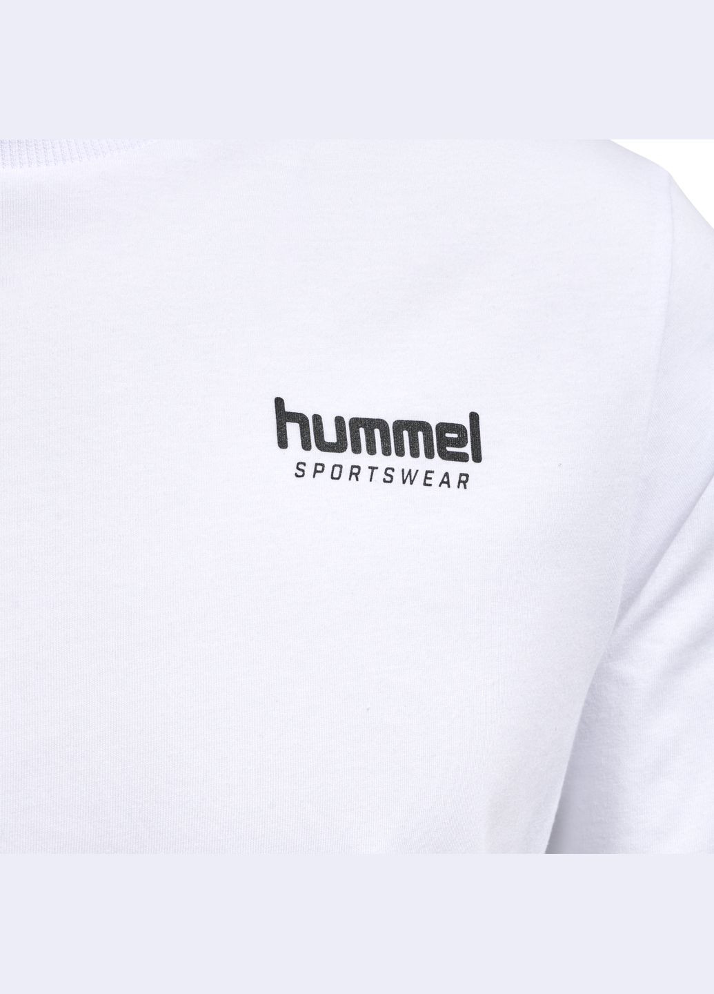 Біла футболка з логотипом для чоловіка 215588 білий Hummel
