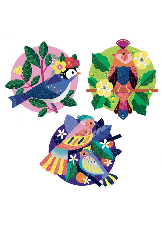 Набір для творчості з паєтками та блискітками Райські птахи DJ09522 Djeco (362314142)