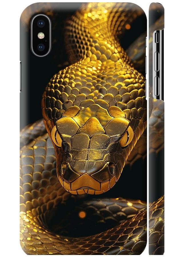 3D пластиковий матовий чохол 'Golden snake' для Endorphone Apple iPhone X (286764345)