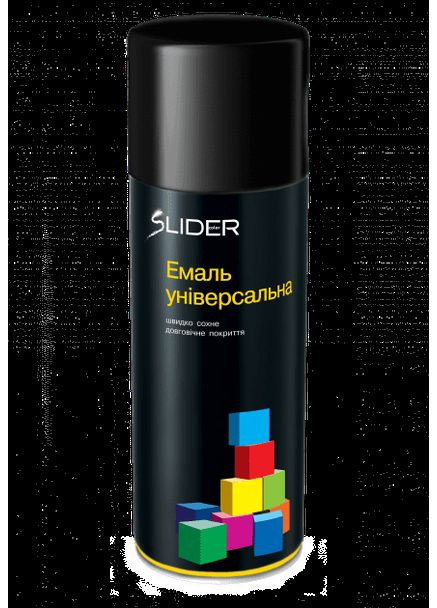 Емаль color універ. 9005 чорна глянц.400 мл Slider (363055638)