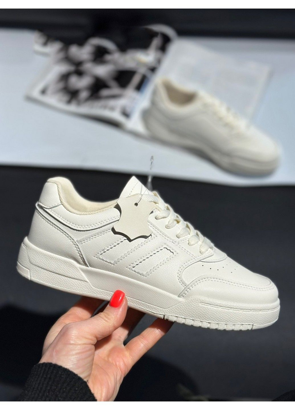 Бежевые всесезон кожаные кроссовки adwp200-9 Stilli