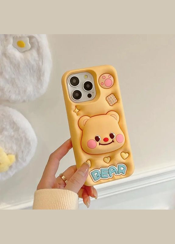 Силиконовый чехол Funny 3D для Apple (6.7") Little bear Epik iPhone 15 Pro Max (299898066)